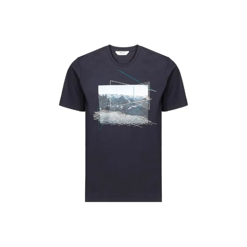 Ermenegildo Zegna T Shirts Men Dark Blue-0