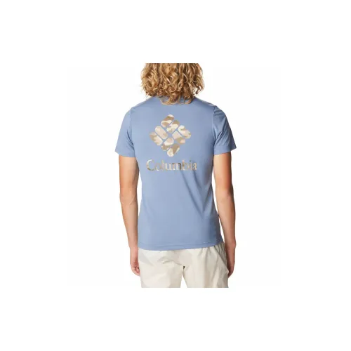 Columbia T-Shirts Men Turquoise Blue