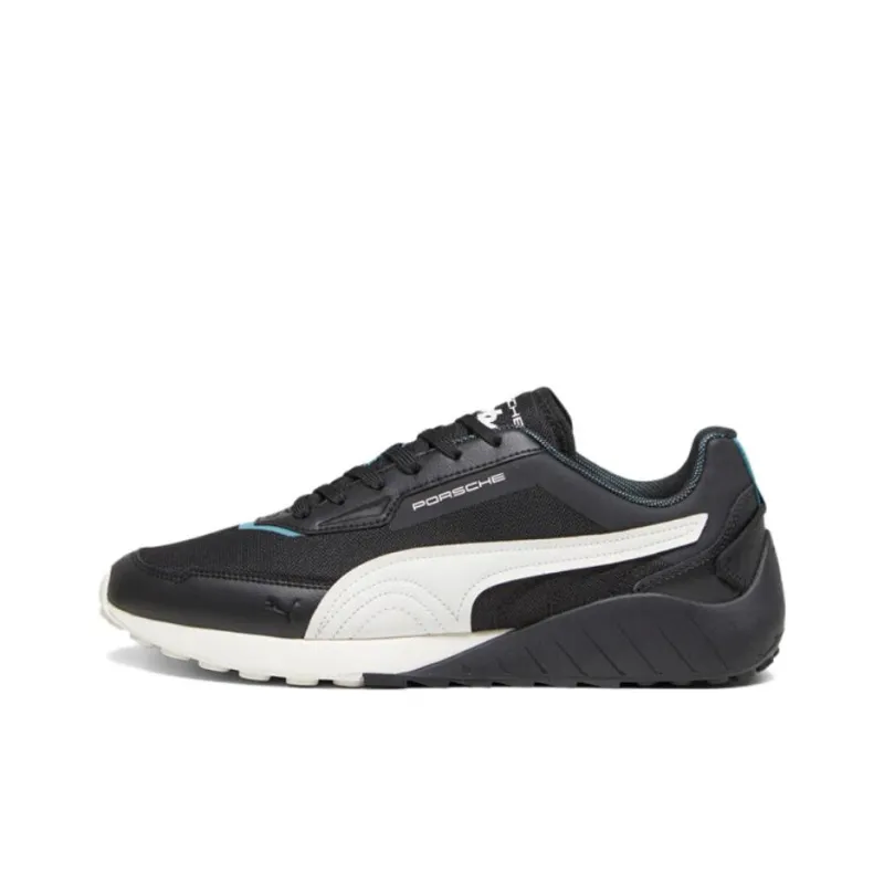 PUMA Porsche Legacy Speedfusion Anti Slip Wear Resistant Low Top Casual Shoes Unisex Black White-0