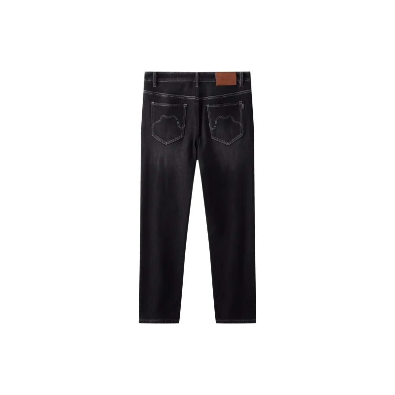 CAMEL Micro Stretch Oil Resistant Stain Resistant Waterproof Embroidery Logo Casual Pants Straight Fit Jeans Men's-1