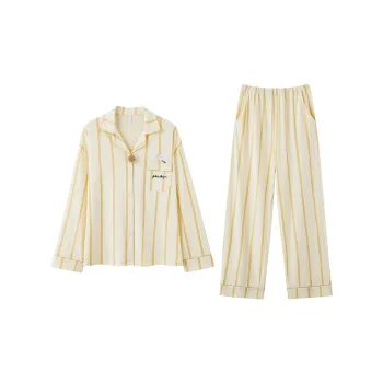 MIOJUER Pajama Set Women's Beige Yellow