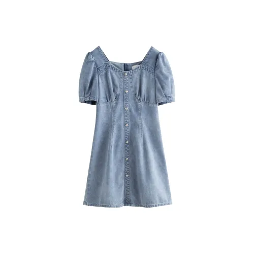 Inman Short-Sleeved Dresses Women's Denim Blue