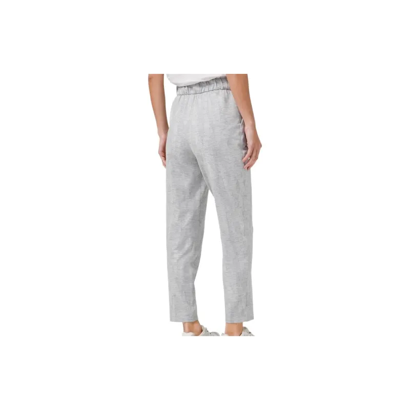 Lululemon Stretch Casual Pants Women's Linear Jacquard Silver Droplet-1