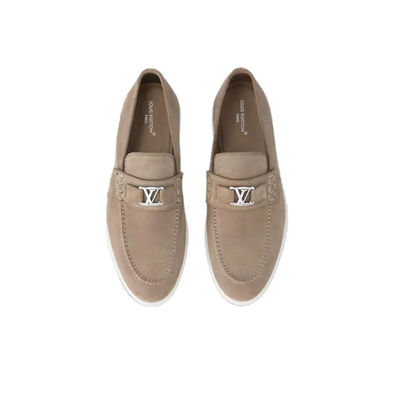 LOUIS VUITTON Estate Loafers Men's Gray-3