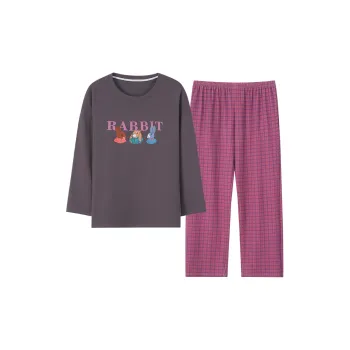 MIIOW Trend Party Series Pajama Set Women's Chocolate Rabbit