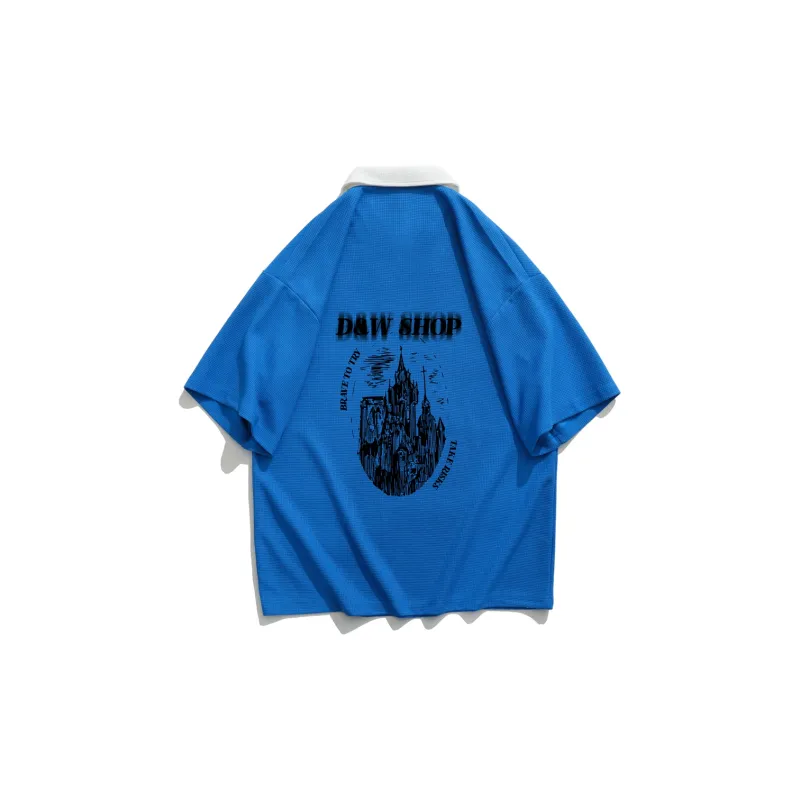 D&W Polo Shirts Unisex Blue-1