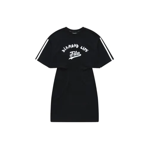 FILA FUSION INLINE Short-Sleeved Dresses Women's Jet Black