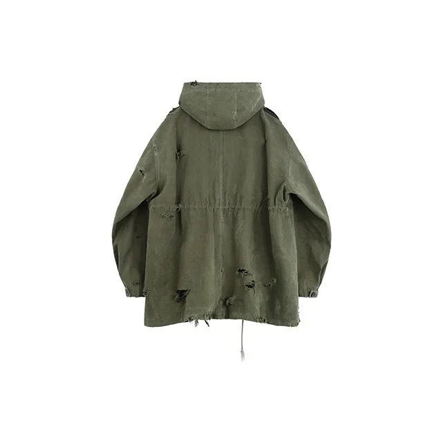 WE11DONE Parka Coats Unisex Khaki-1