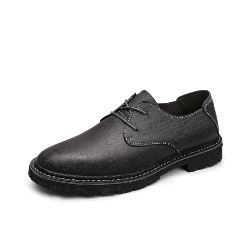 King Jinmai Men's Casual Shoes Men Low Top Black, Brown, Gray-25