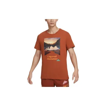 Nike T Shirt Men's Darker Reddish Umber