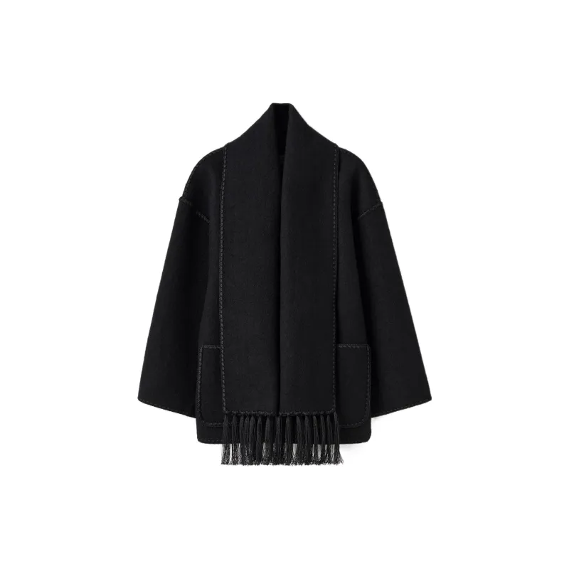 TOTEME Embroidered Fringed Oversized Jacket-1
