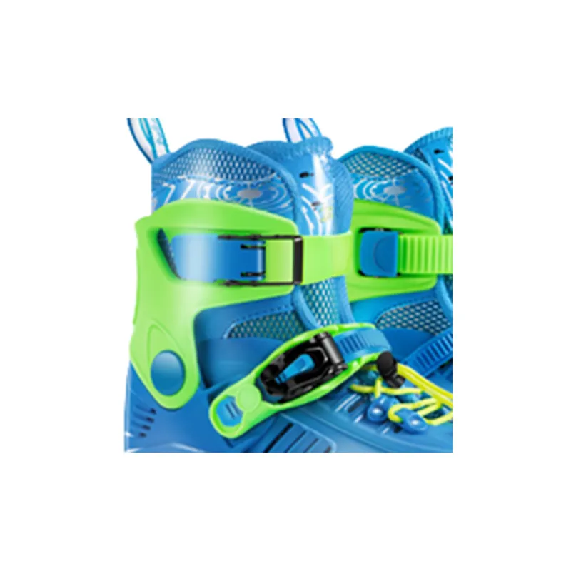 Balka Inline Skates Kids' Blue Green Professional Model+K8 Helmet+K8 Protective Gear+Roller Skate Bag+Gift Pack-2