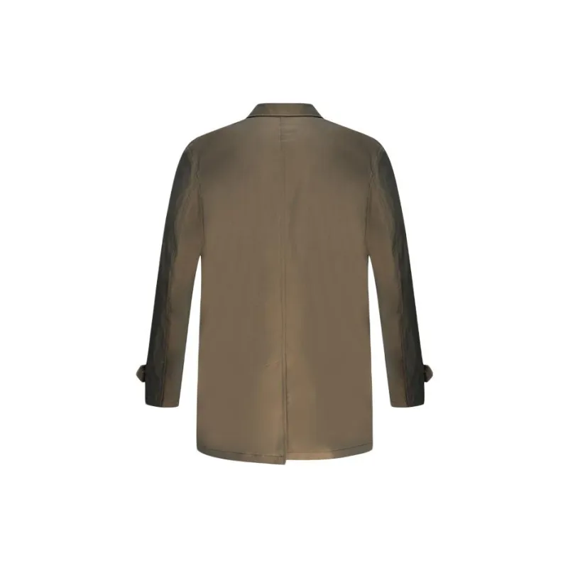 AQUASCUTUM Trench Coats Men Coffee Apricot-1