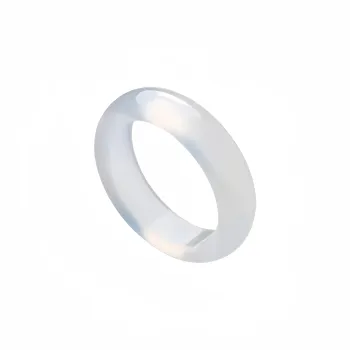 MY WORLD BEGINS AND ENDS WITH YOU Chalcedony Jade Rings Unisex