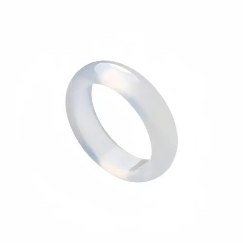 MY WORLD BEGINS AND ENDS WITH YOU Chalcedony Jade Rings Unisex