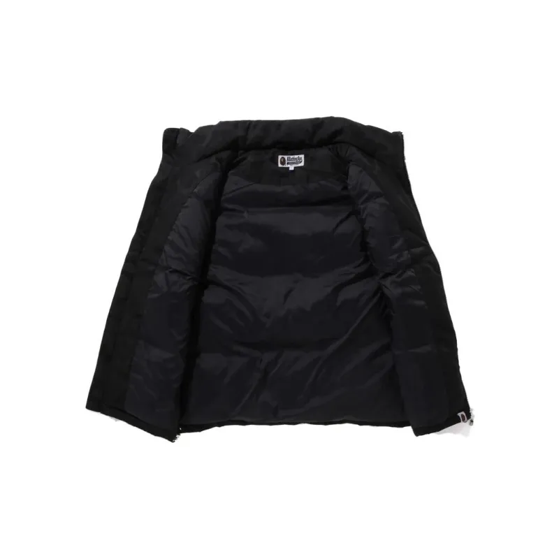 A BATHING APE Tonal Solid Camo Puffer Down Vest Men's-6