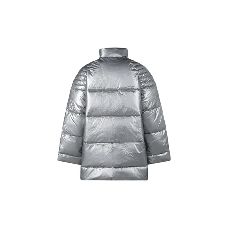 ARMANI EXCHANGE Puffer Jackets Women's Silver Gray-1