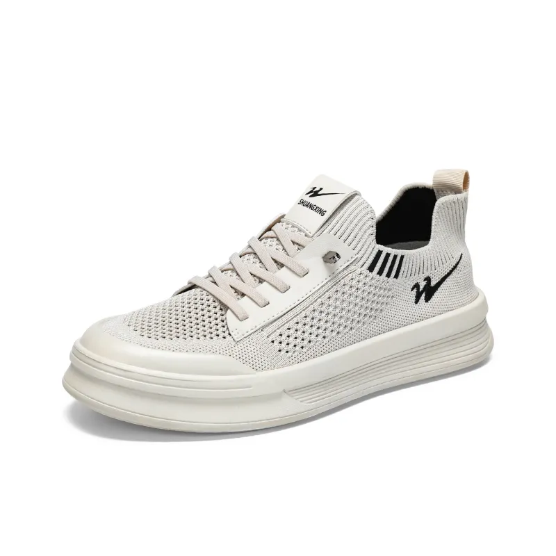 Binary Non slip Lightweight Low Top Casual Shoes Men's Beige-2