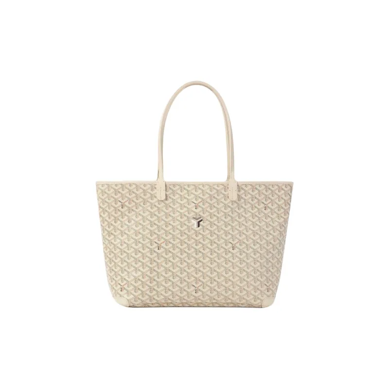 GOYARD Artois Canvas Calfskin Tote Bag Shopping Bag Shoulder Bag Handbag Medium Size Women's Sand Stone-0