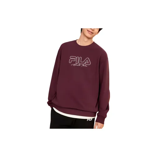 FILA Sweatshirts Unisex Wine Red