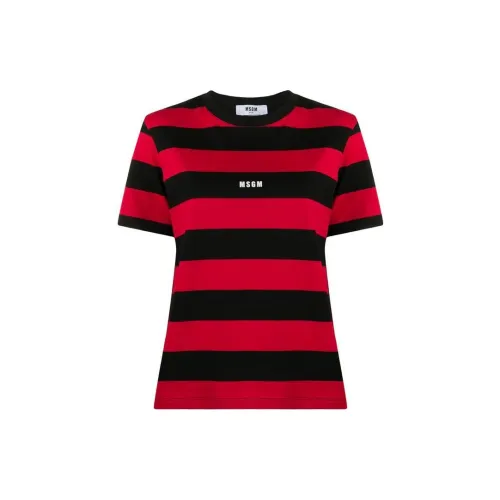 MSGM T-Shirts Women's Red/Black