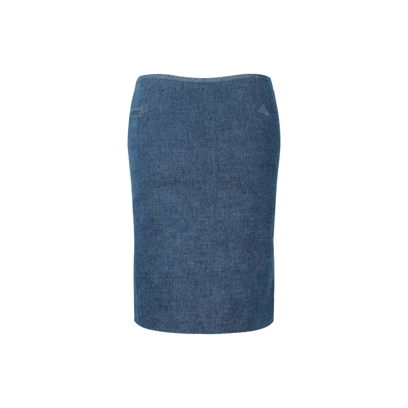 N DRESS Denim Short Skirts Women's Navy Blue-1