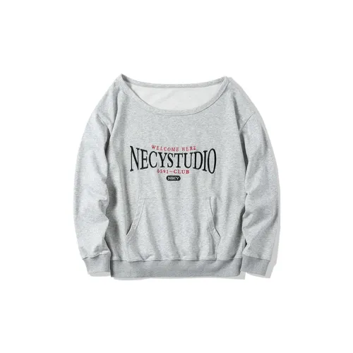 NECY Sweatshirts Unisex Light Gray