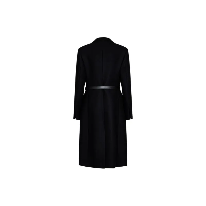 Burberry Belted Wool Coat 'Black'-1