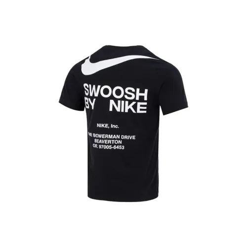 Nike Sportswear Big Swoosh Running Gym Cotton T-Shirt Black