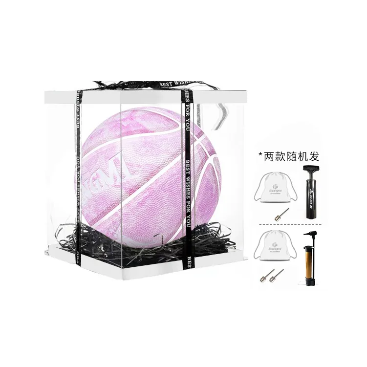 Kuangmi Marble Collection PU Basketball Column Pink Size 7 Training Unisex-8