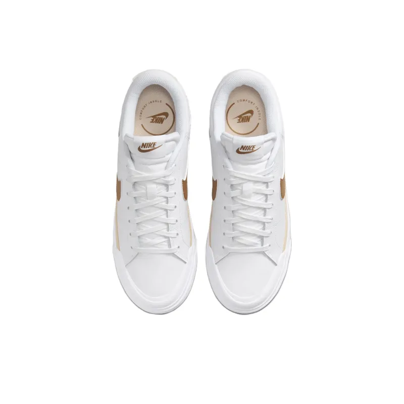 Nike Court Legacy Lift White British Tan Sanddrift Women's-3