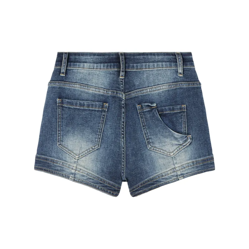 MEETLADY Denim Shorts Women's Denim Blue-1
