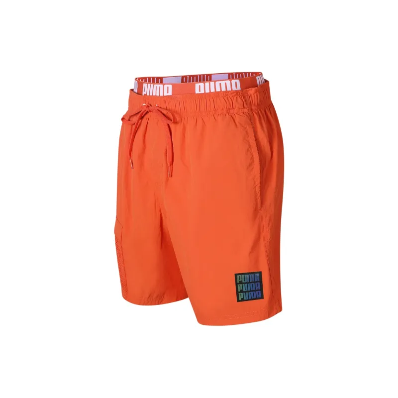 PUMA Beach Shorts Men Orange Red-3