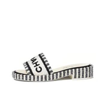 CHANEL Slide Slippers Women's Ivory White