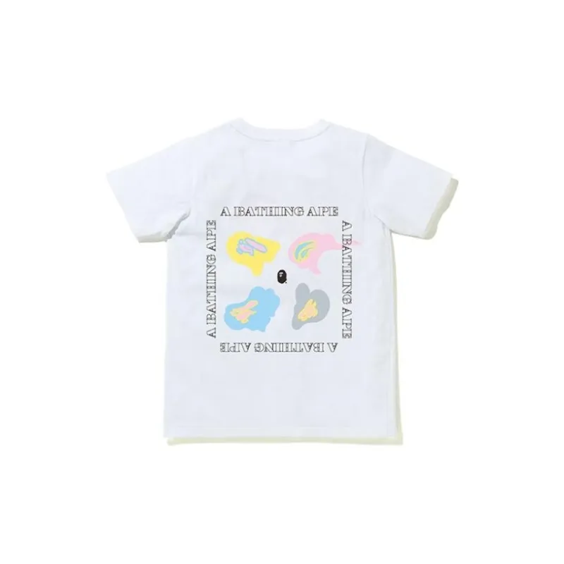 A BATHING APE Def Camo Tee White/Multi-5