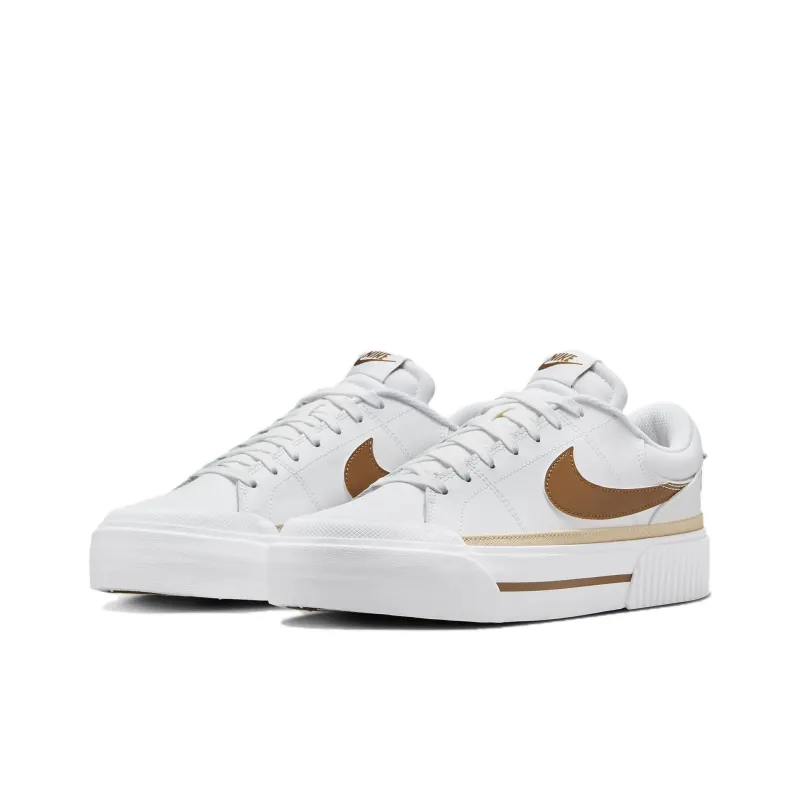 Nike Court Legacy Lift White British Tan Sanddrift Women's-2