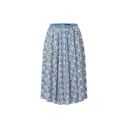 LOUIS VUITTON 1ABQ3E Monogram Flower Tile Midi Skirt