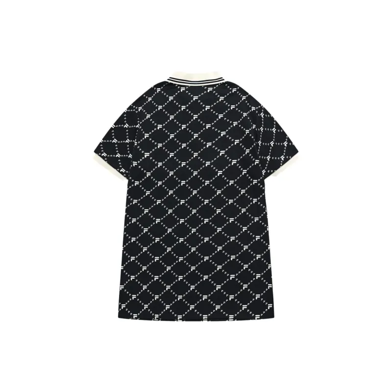 FILA FUSION FOB Series Short Sleeved Dress Women's Pitch Black-1