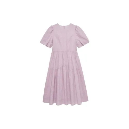 Asuka and new sake Long-Sleeved Dresses Women's Pink Purple HCI01