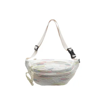 Alcohol Dragon Nylon Fabric Sling Bag Regular Unisex Ecru/Blue/Pink/Coffee/Black