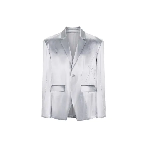 TIWILLTANG Business Suits Men Elegant Silver