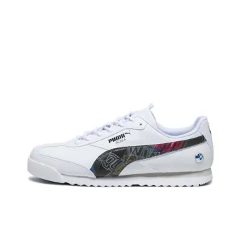PUMA BMW MMS Roma Via Anti Slip Wear Resistant Low Top Casual Shoes Unisex White