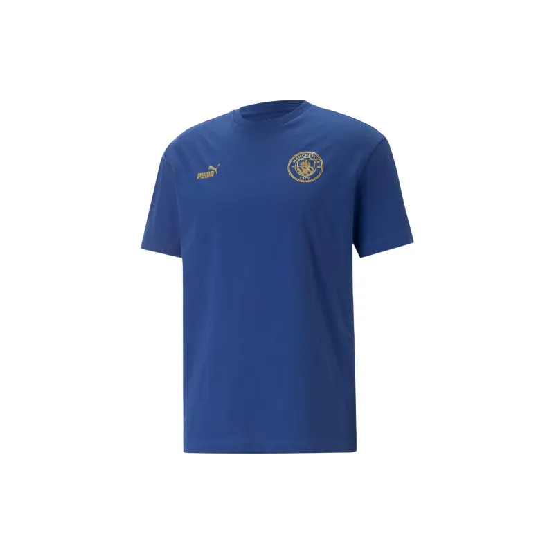 PUMA MCFC CNY T Shirts Men Deep Navy Blue-1