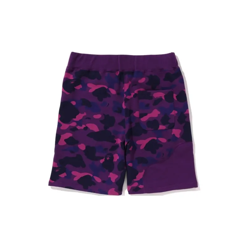 Bape Color Camo Cutting Sweat Shorts-5