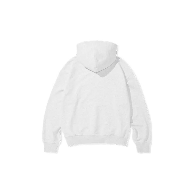 NERDY Hooded Loose Fit Sweatshirt Unisex Gray White-1