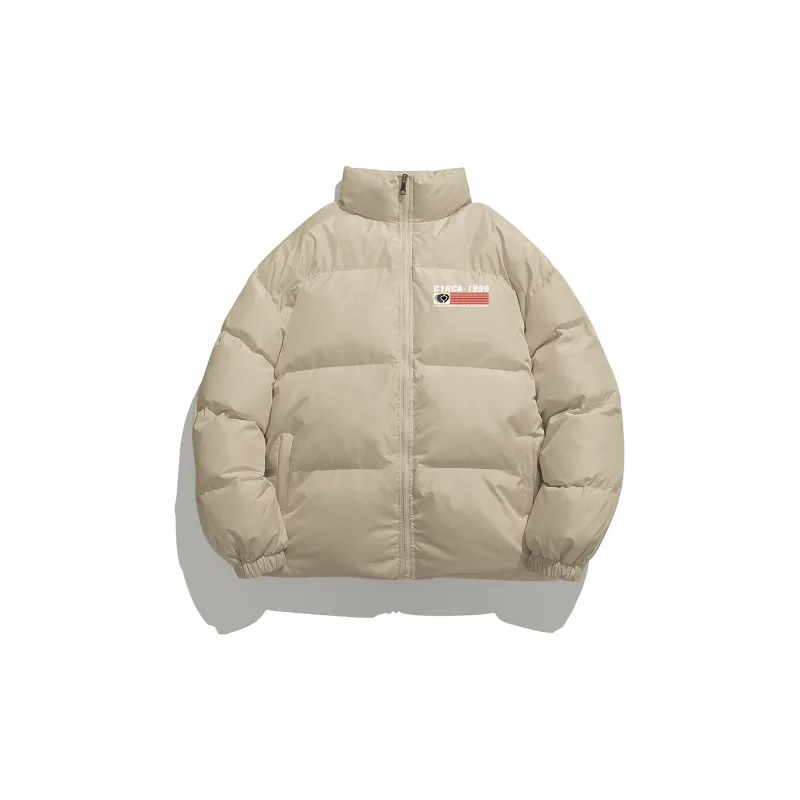 C1RCA Puffer Jacket Coat Unisex Beige/Black/Gray-12