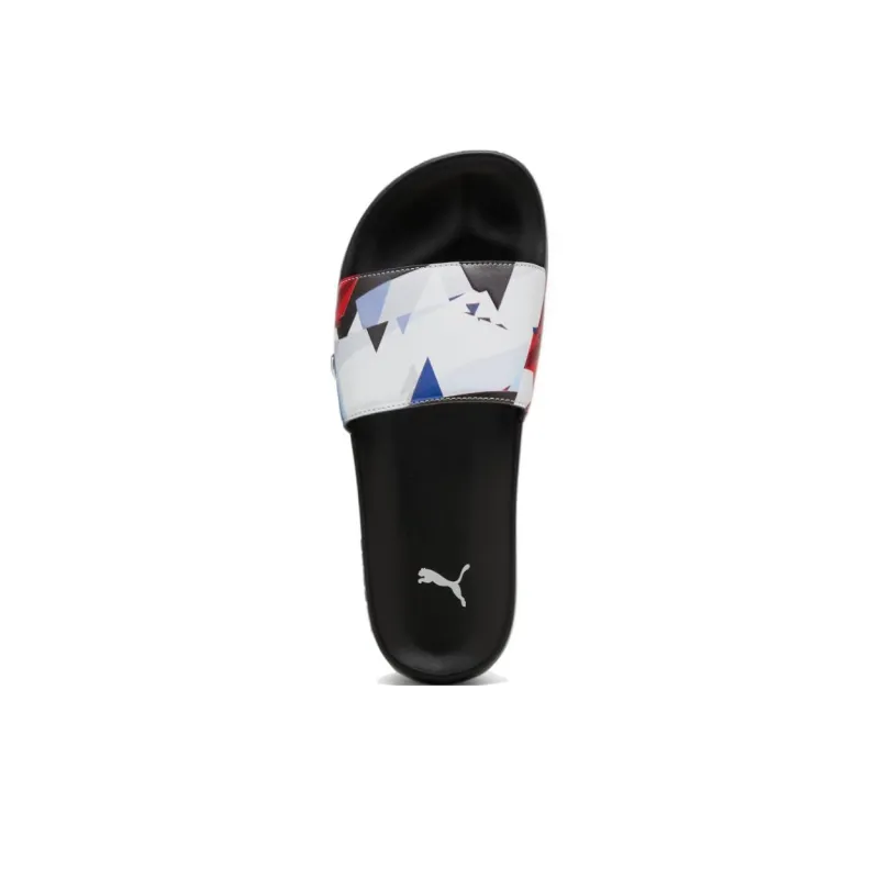 PUMA BMW M Motorsport Slip-Resistant Abrasion-Resistant Slide Slippers Unisex Black White Red-3