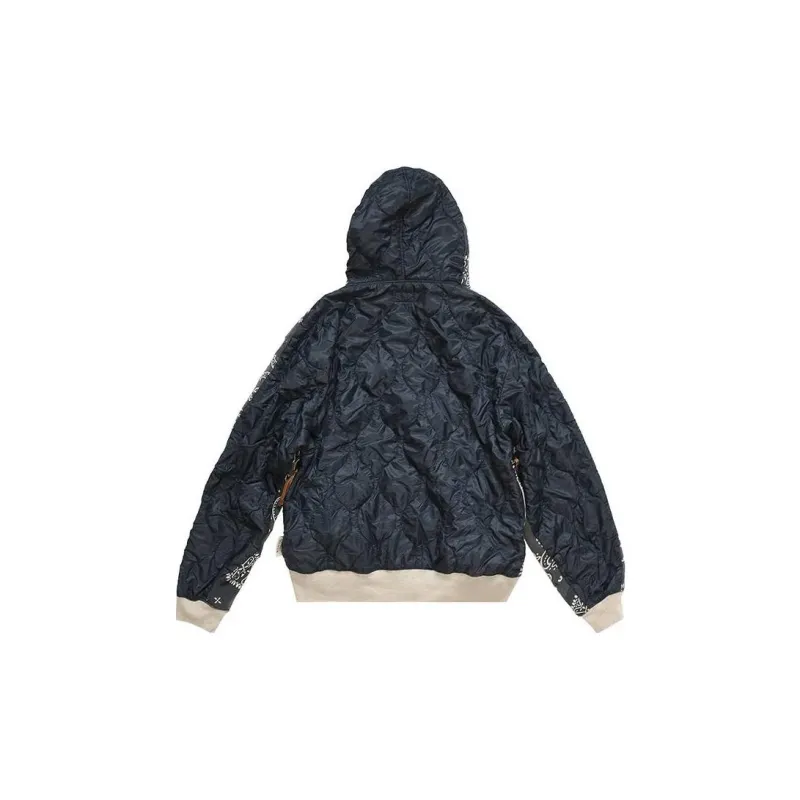 Kapital Half Quilted Bandana Zip Up Hoodie-1