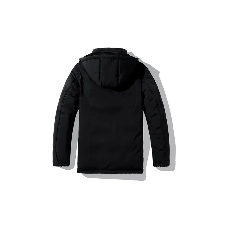 New Business Origin Solid Color Detachable Hood Loose Fit Thickened Mid-Length Puffer Jacket Unisex-1