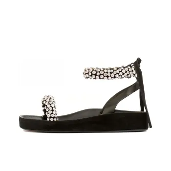 ISABEL MARANT Mellan Crystal-embellished Suede Sandals